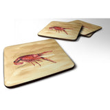 Caroline'S Treasures 8230Fc Crawfish Foam Coasters (Set Of 4), 3.5 H X 3.5 W, Multicolor