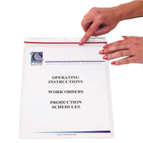 Industrial Zipper Seal Shop Ticket Holders, Vinyl, Both Sides Clear, 9 X 12, Style Stz912, 15/Bx, 82912