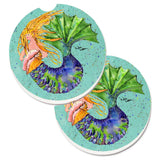 Caroline'S Treasures Mermaid Set Of 2 Cup Holder Car Coasters 8336Carc, 2.56, Multicolor