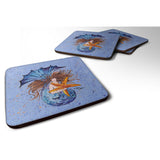 Caroline'S Treasures 8337Fc Mermaid Foam Coasters (Set Of 4), 3.5 H X 3.5 W, Multicolor