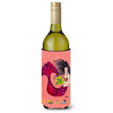 Black Haired Mermaid On Red Wine Bottle Beverage Insulator Beverage Insulator Hugger