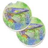 Caroline'S Treasures Shrimp Set Of 2 Cup Holder Car Coasters 8342Carc, 2.56, Multicolor