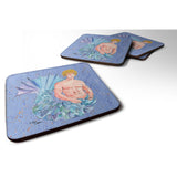 Caroline'S Treasures 8347Fc Merman Foam Coasters (Set Of 4), 3.5 H X 3.5 W, Multicolor