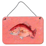 Caroline'S Treasures 8351Ds812 Strawberry Snapper Aluminum Metal Wall Or Door Hanging Prints, 8 X 12