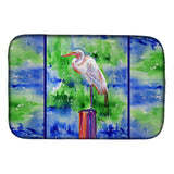 Caroline'S Treasures Egret Dish Drying Mat, 14 X 21, Multicolor
