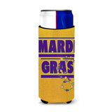 Mardi Gras Ultra Beverage Insulators For Slim Cans 8365Muk