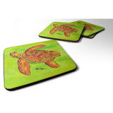 Caroline'S Treasures 8376Fc Turtle Foam Coasters (Set Of 4), 3.5 H X 3.5 W, Multicolor
