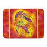 Caroline'S Treasures Bright Shrimp On Red Floor Mat, 19 X 27, Multicolor