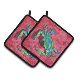 Caroline'S Treasures Crab Pair Of Pot Holders 8379Pthd, 7.5Hx7.5W, Multicolor