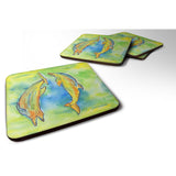Caroline'S Treasures 8380Fc Dolphin Foam Coasters (Set Of 4), 3.5 H X 3.5 W, Multicolor