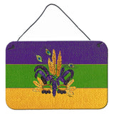 Caroline'S Treasures Mardi Gras Mask Aluminum Metal Wall Or Door Hanging Prints, 8 X 12