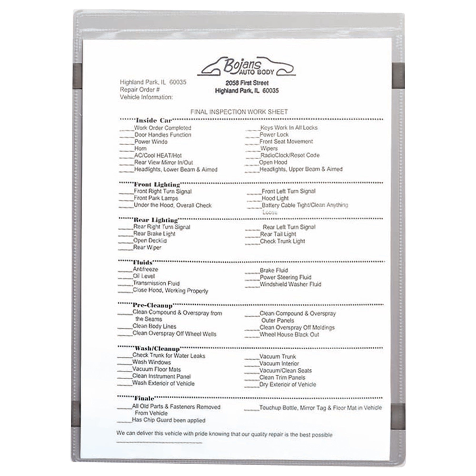 Magnetic Shop Ticket Holder, 9 X 12, 15/Bx, 83912