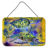Caroline'S Treasures 8405Ds812 Turtle Aluminum Metal Wall Or Door Hanging Prints, 8 X 12