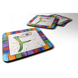 Caroline'S Treasures 8429-Ffc Beach And Seafood Foam Coasters (Set Of 4), 3.5 H X 3.5 W, Multicolor