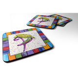 Caroline'S Treasures 8439-Pfc Beach And Seafood Foam Coasters (Set Of 4), 3.5 H X 3.5 W, Multicolor