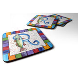 Caroline'S Treasures 8441-Rfc Beach And Seafood Foam Coasters (Set Of 4), 3.5 H X 3.5 W, Multicolor
