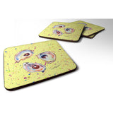 Caroline'S Treasures 8453Fc Oyster Foam Coasters (Set Of 4), 3.5 H X 3.5 W, Multicolor