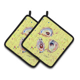 Caroline'S Treasures Oyster Pair Of Pot Holders 8453Pthd, 7.5Hx7.5W, Multicolor