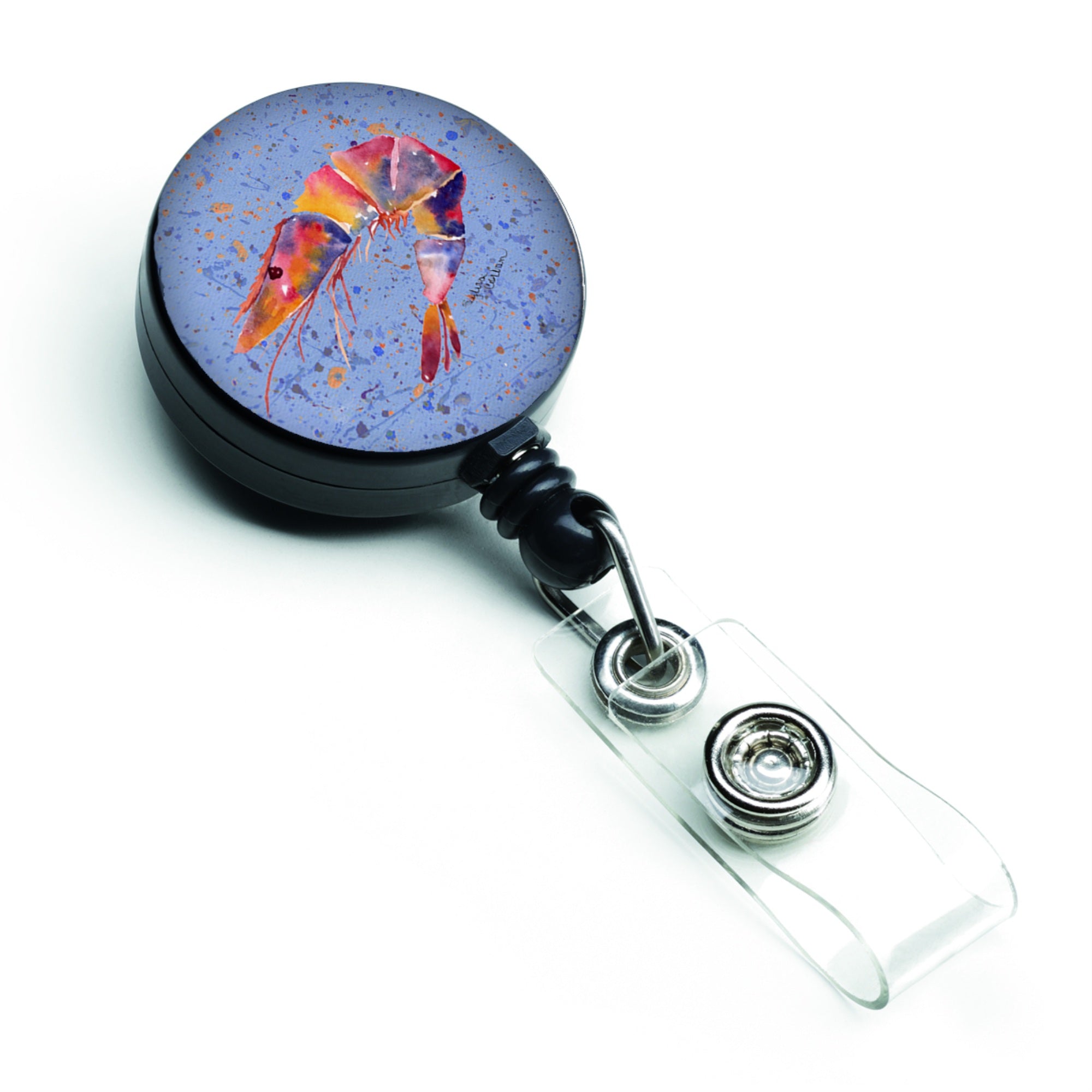 Caroline'S Treasures Shrimp Retractable Badge Reel, Multicolor (8455Br)
