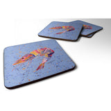 Caroline'S Treasures 8455Fc Shrimp Foam Coasters (Set Of 4), 3.5 H X 3.5 W, Multicolor