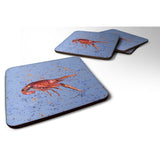 Caroline'S Treasures 8458Fc Crawfish Foam Coasters (Set Of 4), 3.5 H X 3.5 W, Multicolor