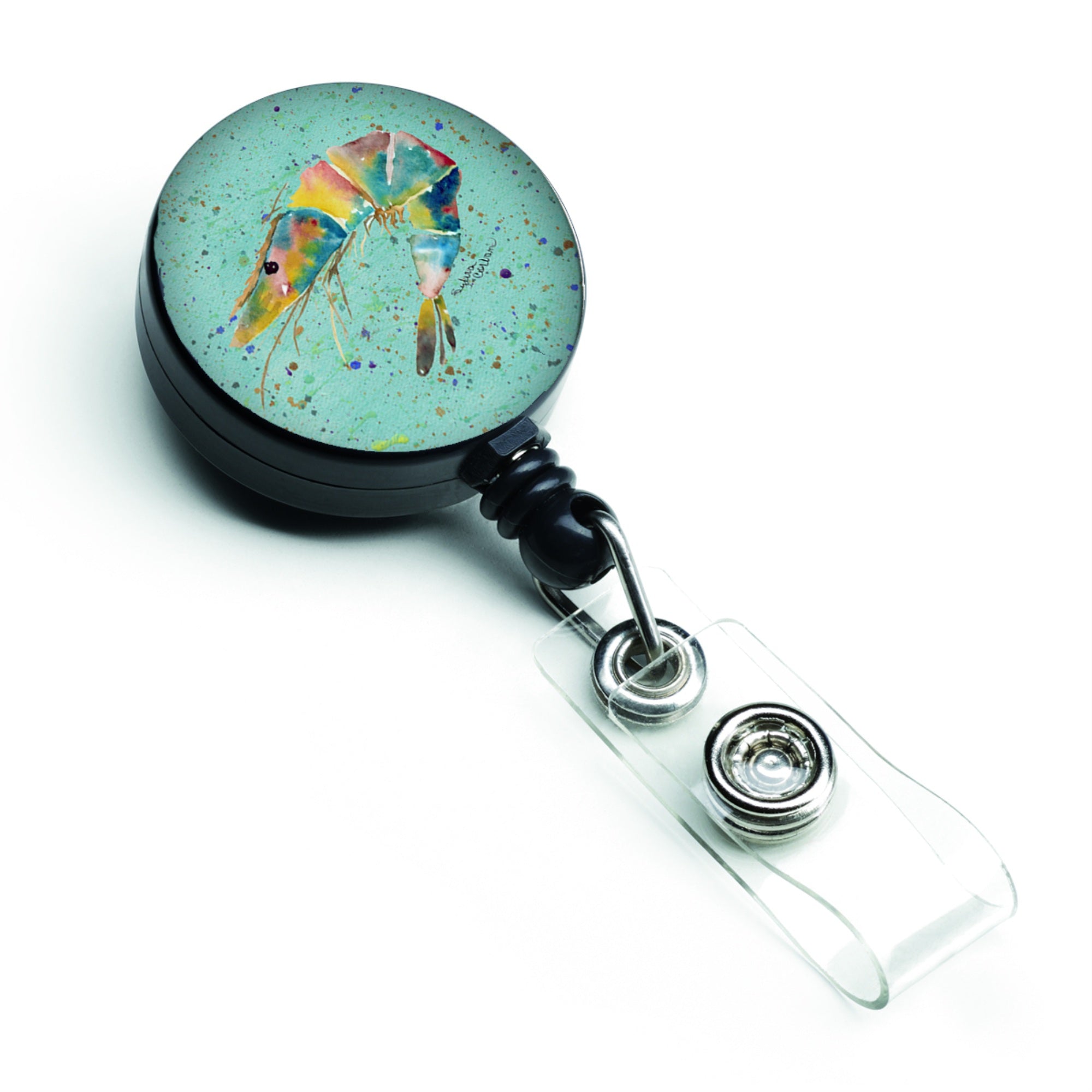 Caroline'S Treasures Shrimp Retractable Badge Reel, Multicolor (8460Br)
