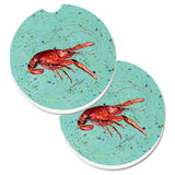 Caroline'S Treasures Crawfish Set Of 2 Cup Holder Car Coasters 8461Carc, 2.56, Multicolor