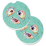 Caroline'S Treasures Oyster Set Of 2 Cup Holder Car Coasters 8463Carc, 2.56, Multicolor