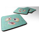 Caroline'S Treasures 8463Fc Oyster Foam Coasters (Set Of 4), 3.5 H X 3.5 W, Multicolor
