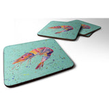 Caroline'S Treasures 8464Fc Shrimp Foam Coasters (Set Of 4), 3.5 H X 3.5 W, Multicolor