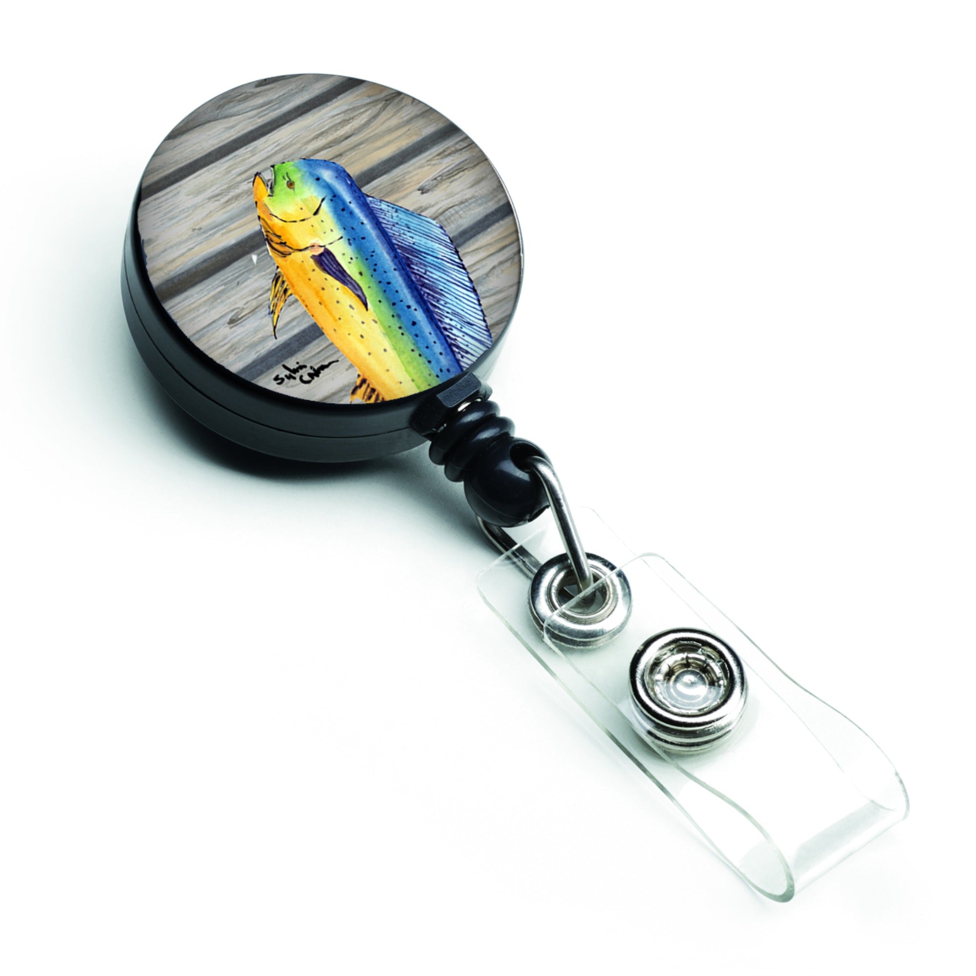 Caroline'S Treasures Mahi Mahi Dolphin Fish Retractable Badge Reel, Multicolor (8470Br)