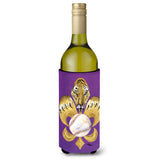 Tiger Fleur De Lis Baseball Wine Bottle Beverage Insulator Beverage Insulator Hugger