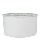 White Linen Shallow Drum Premiere Lampshade 18x18x10