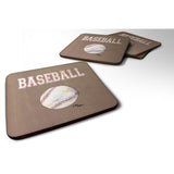 Caroline'S Treasures 8485Fc Baseball Foam Coasters (Set Of 4), 3.5 H X 3.5 W, Multicolor