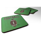 Caroline'S Treasures 8487Fc Football Foam Coasters (Set Of 4), 3.5 H X 3.5 W, Multicolor