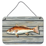 Caroline'S Treasures 8489Ds812 Red Fish Aluminum Metal Wall Or Door Hanging Prints, 8 X 12