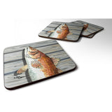 Caroline'S Treasures 8489Fc Red Fish Foam Coasters (Set Of 4), 3.5 H X 3.5 W, Multicolor