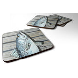 Caroline'S Treasures 8494Fc Trout Foam Coasters (Set Of 4), 3.5 H X 3.5 W, Multicolor