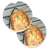 Caroline'S Treasures Fish Flounder Set Of 2 Cup Holder Car Coasters 8495Carc, 2.56, Multicolor