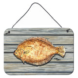 Caroline'S Treasures Fish Flounder Aluminum Metal Wall Or Door Hanging Prints, 8 X 12