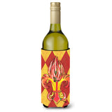 Hot Peppers Fleur De Lis Wine Bottle Beverage Insulator Beverage Insulator Hugger