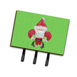 Caroline'S Treasures 8500Th68 Christmas Fleur De Lis Santa Claus Leash Or Key Holder, Large, Multicolor