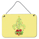 Caroline'S Treasures Christmas Tree Fleur De Lis Aluminum Metal Wall Or Door Hanging Prints, 8 X 12