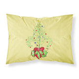 Caroline'S Treasures 8501Pillowcase Christmas Tree Fleur De Lis Moisture Wicking Fabric Standard Pillowcase, Large, Multicolor