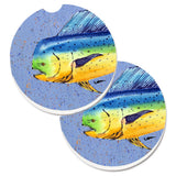 Caroline'S Treasures Dolphin Mahi Set Of 2 Cup Holder Car Coasters 8521Carc, 2.56, Multicolor