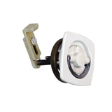 Perko 0932DP1WHT FlushMount NonLocking Latch with Offset Cam Bar and Flexible Polymer Strike for 11/8 to 2 Hole White