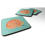 Caroline'S Treasures 8523Fc Shells Foam Coasters (Set Of 4), 3.5 H X 3.5 W, Multicolor