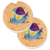 Caroline'S Treasures Tropical Fish Set Of 2 Cup Holder Car Coasters 8529Carc, 2.56, Multicolor