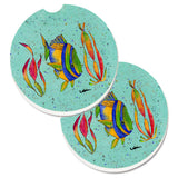 Caroline'S Treasures Tropical Fish Set Of 2 Cup Holder Car Coasters 8530Carc, 2.56, Multicolor