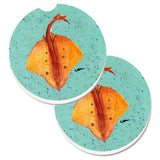 Caroline'S Treasures Stingray Set Of 2 Cup Holder Car Coasters 8532Carc, 2.56, Multicolor